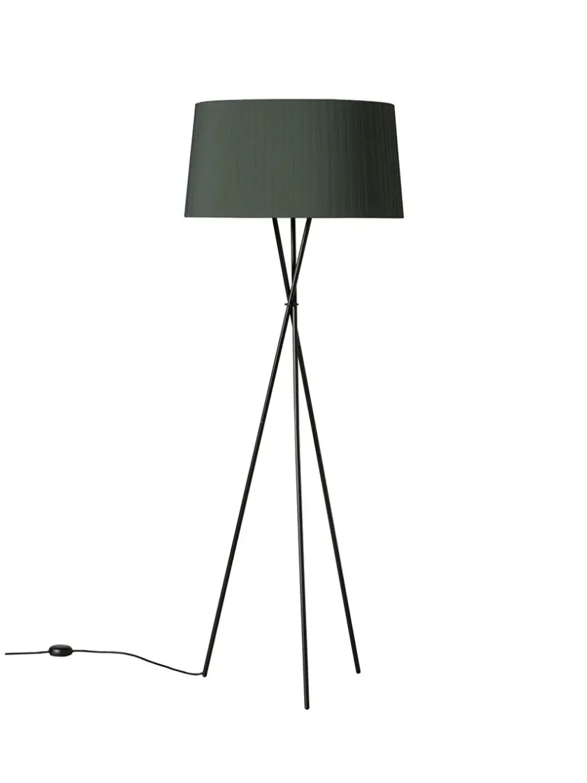 Santa & Cole Tripode Gulvlampe fra Santa and Cole, sort (G5)> Gulvlamper|Spots