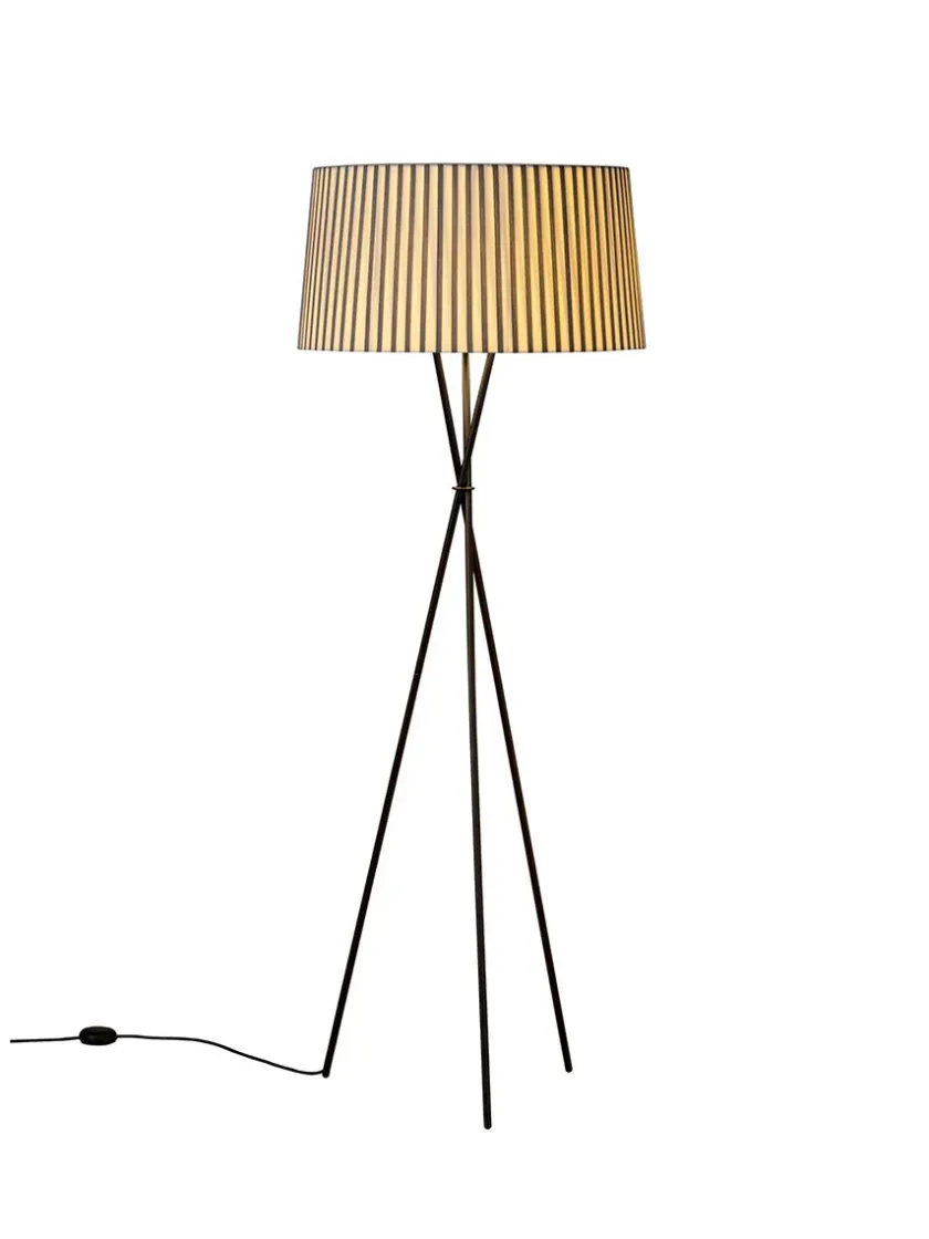 Santa & Cole Tripode Gulvlampe fra Santa and Cole, sort (G5)> Gulvlamper|Spots