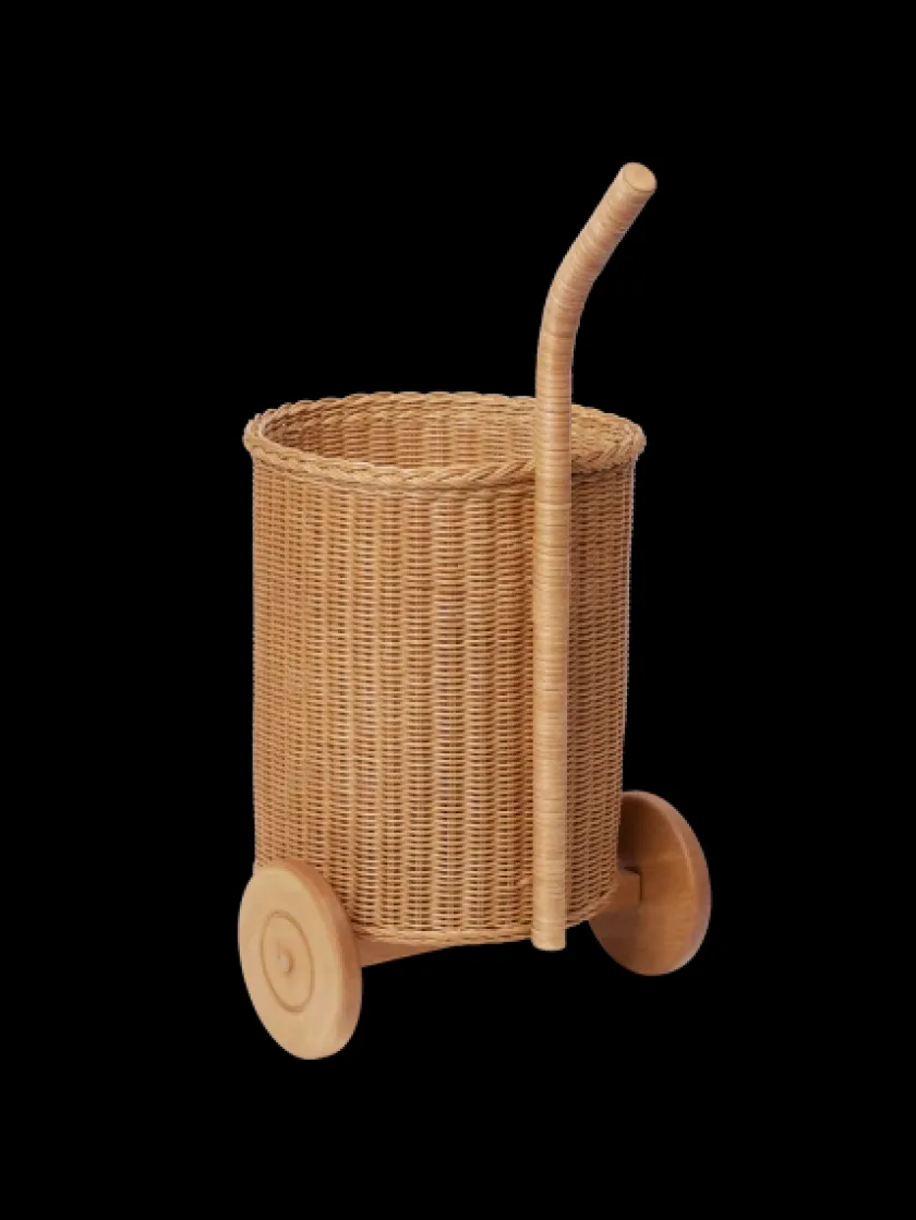 Ferm Living Tukki Trolley – naturlig rattan vogn fra>Børn Gaver|Gaver Til Børn