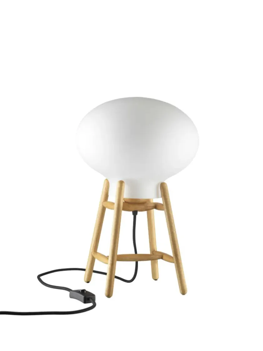 FDB Møbler U4 Hiti Bordlampe, klart glas/sort eg fra> Spots