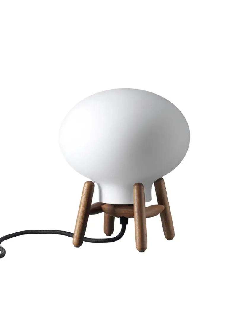 FDB Møbler U6 Mini Hiti Bordlampe, klart glas/sort eg fra> Spots