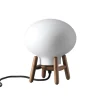 FDB Møbler U6 Mini Hiti Bordlampe, opalt glas/valnød fra> Spots