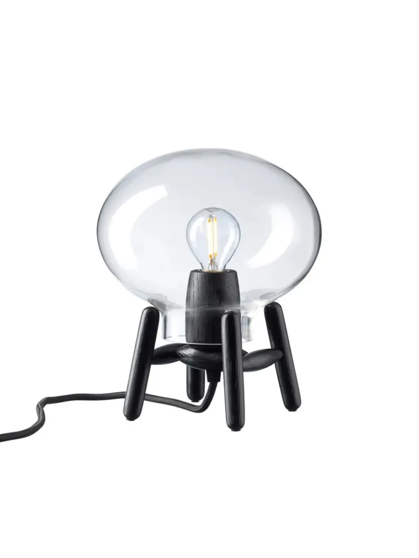 FDB Møbler U6 Mini Hiti Bordlampe, opalt glas/valnød fra> Spots