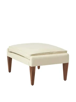 GUBI V11 Ottoman, smooth leather cream fra> Puffer