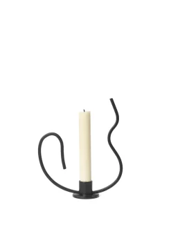 Ferm Living Valse Candleholder, low fra> Lysestager