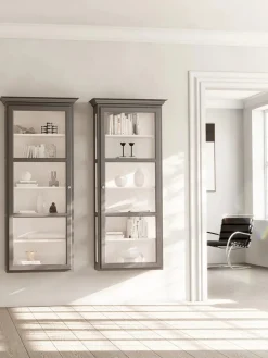 Lindebjerg Design Væghængt Vitrineskab Classic V4, antracit fra> Vitrineskabe