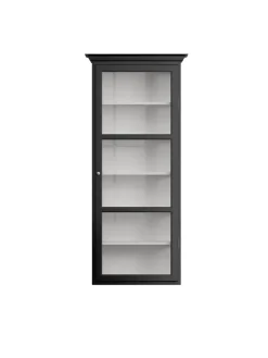 Lindebjerg Design Væghængt Vitrineskab Classic V4, sort fra> Vitrineskabe