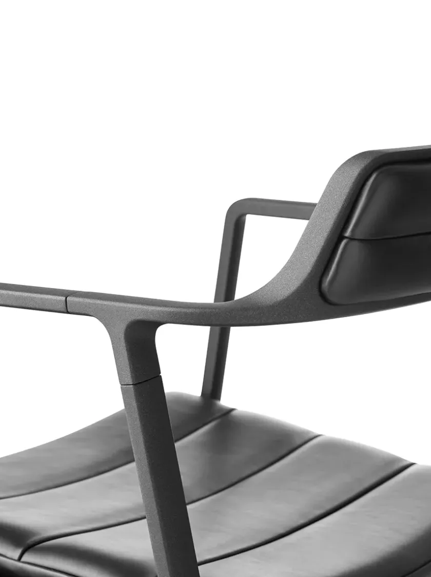 Vipp 452 Swivel Chair, bosco grøn læder fra> Spisebordsstole