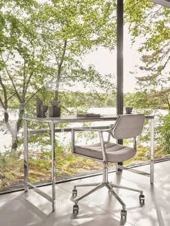 Vipp 453 Swivel+ Chair m/hjul, bosco grøn læder fra><noscript><img width=