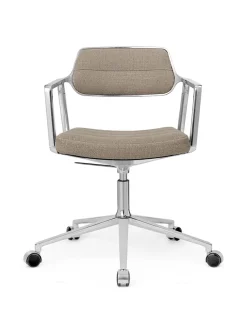 Vipp 453 Swivel+ Chair m/hjul, dark sand tekstil fra> Kontorstole