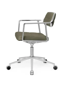 Vipp 453 Swivel+ Chair m/hjul, sort læder fra><noscript><img width=