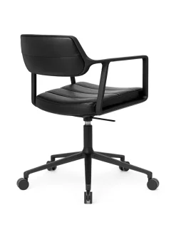 Vipp 453 Swivel+ Chair m/hjul, sort læder fra><noscript><img width=