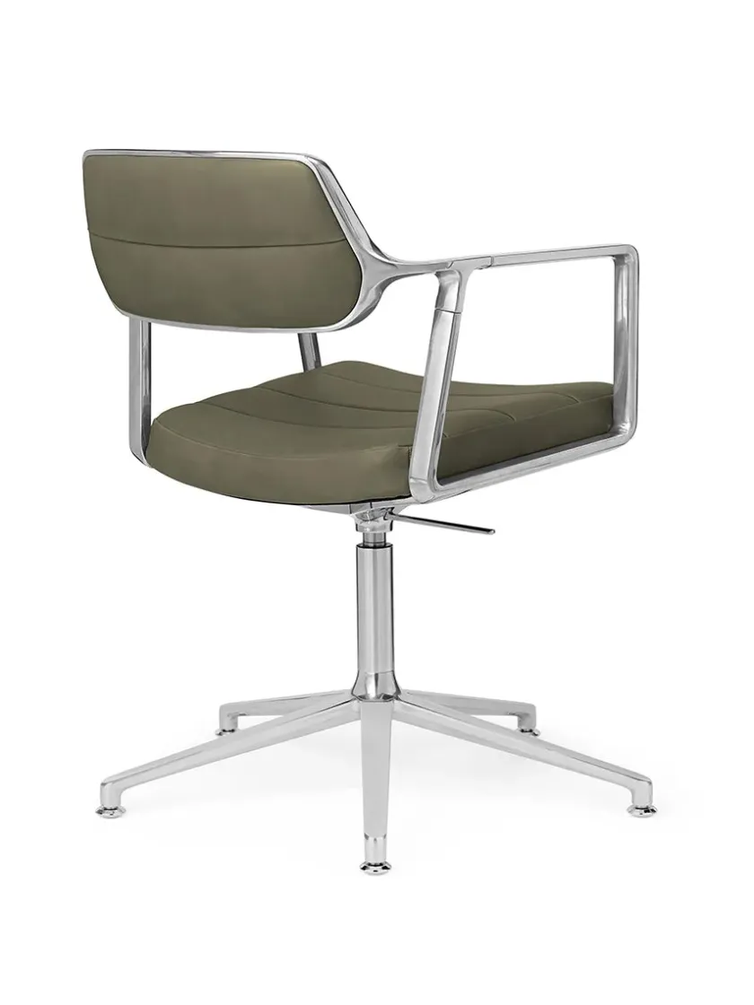 Vipp 453 Swivel+ Chair, sort læder fra> Kontorstole