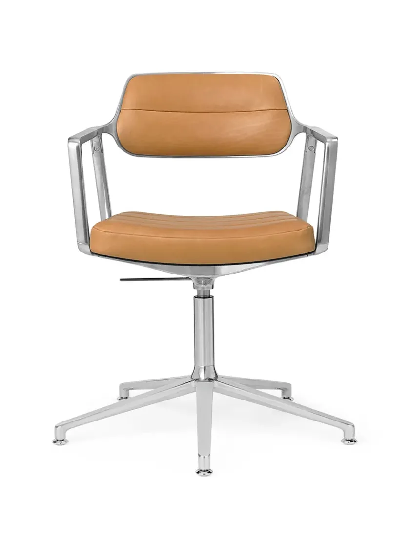 Vipp 453 Swivel+ Chair, sort læder fra> Kontorstole