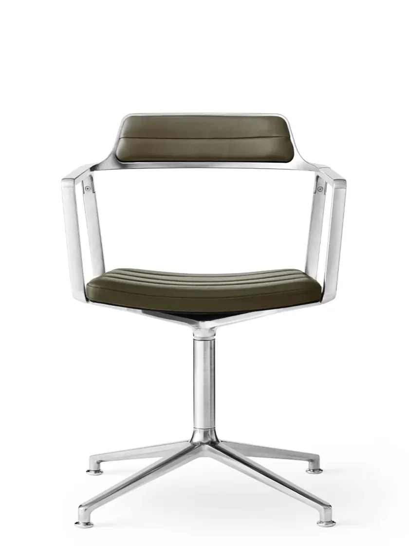 Vipp 452 Swivel Chair, sort læder fra> Spisebordsstole