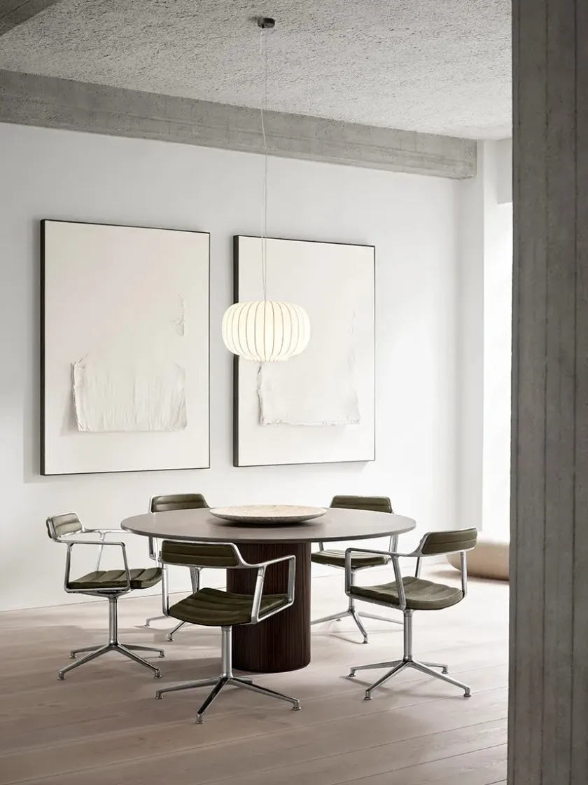 Vipp 452 Swivel Chair, sort læder fra> Spisebordsstole