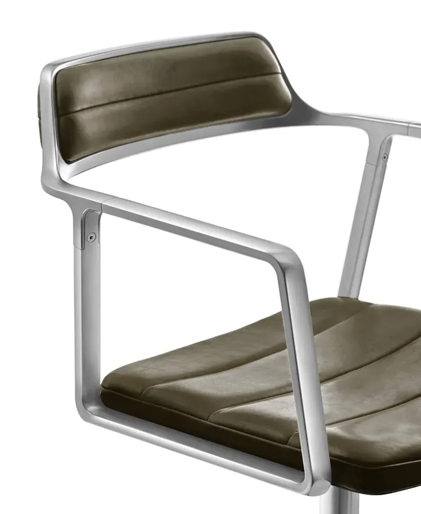 Vipp 452 Swivel Chair, sort læder fra> Spisebordsstole