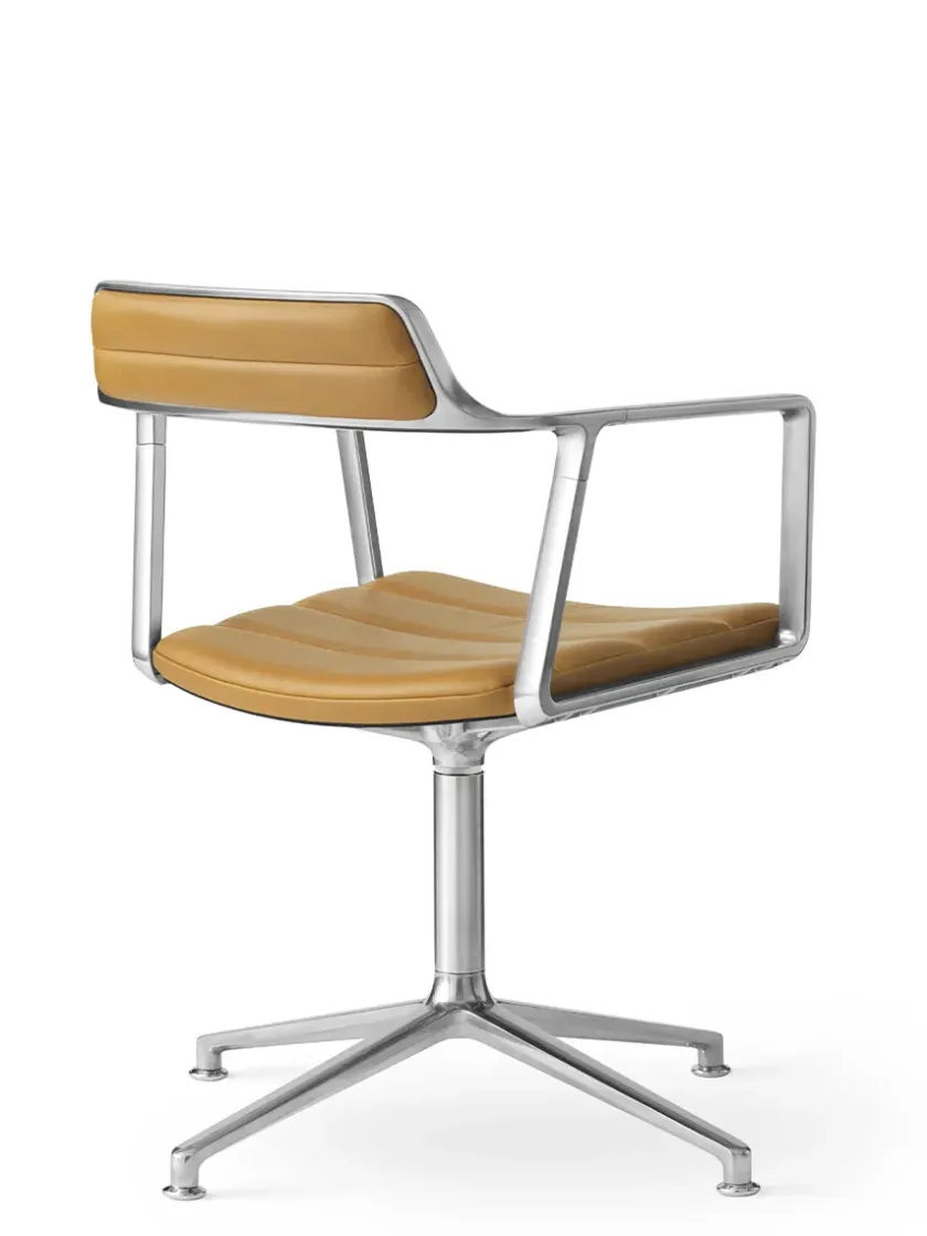 Vipp 452 Swivel Chair, sort læder fra> Spisebordsstole
