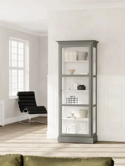 Lindebjerg Design Vitrineskab Classic V1, antracit fra> Vitrineskabe