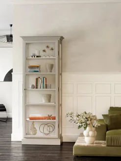Lindebjerg Design Vitrineskab Classic V1, lys grå fra> Vitrineskabe