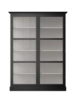 Lindebjerg Design Vitrineskab Classic V2, sort fra> Vitrineskabe