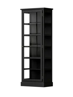 Lindebjerg Design Vitrineskab N1, dark oak fra> Vitrineskabe