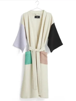 HAY Waffle badekåbe, cream multi fra><noscript><img width=