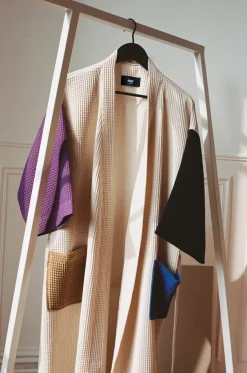 HAY Waffle Badekåbe, off-white multi fra><noscript><img width=