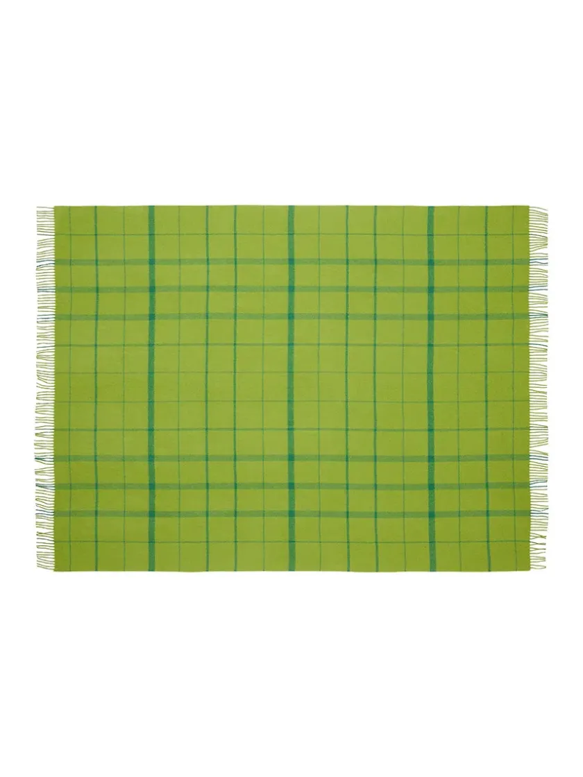 Silkeborg Uldspinderi Warp & Weft Plaid, concrete/midnight fra> Puder Og Plaider
