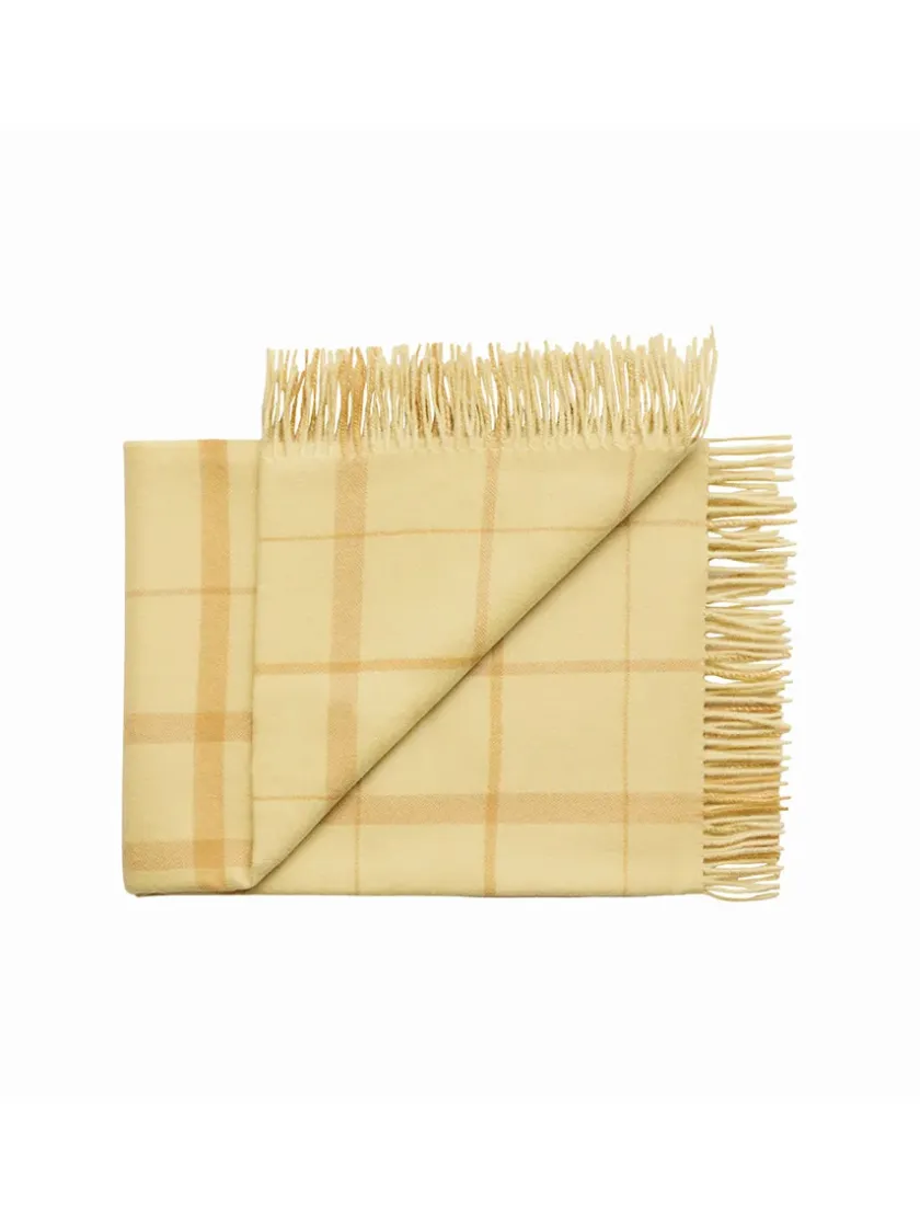 Silkeborg Uldspinderi Warp & Weft Plaid, lime/grass fra> Puder Og Plaider
