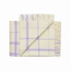 Silkeborg Uldspinderi Warp & Weft Plaid, raw white/lilac fra> Puder Og Plaider