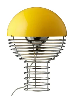 Verpan Wire Bordlampe Ø30, gul af Verner Panton> Spots