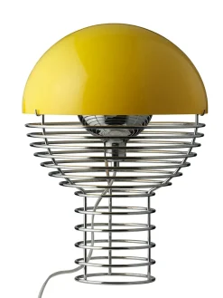 Verpan Wire Bordlampe Ø30, gul af Verner Panton> Spots