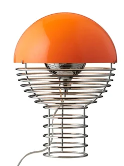 Verpan Wire Bordlampe Ø30, orange af Verner Panton> Spots