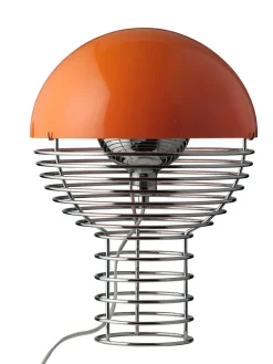 Verpan Wire Bordlampe Ø30, orange af Verner Panton> Spots