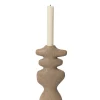 Ferm Living Yara Candle Holder Large, dark sand fra> Lysestager