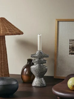 Ferm Living Yara Candle Holder Large, dark sand fra><noscript><img width=