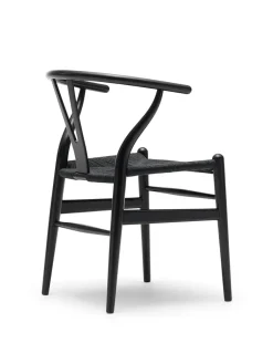 Carl Hansen & Søn Y-stol CH24, Eg sæbe med sort flet af Hans J. Wegner><noscript><img width=