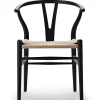 Carl Hansen & Søn Y-stol CH24 Soft Black af Hans J. Wegner> Spisebordsstole