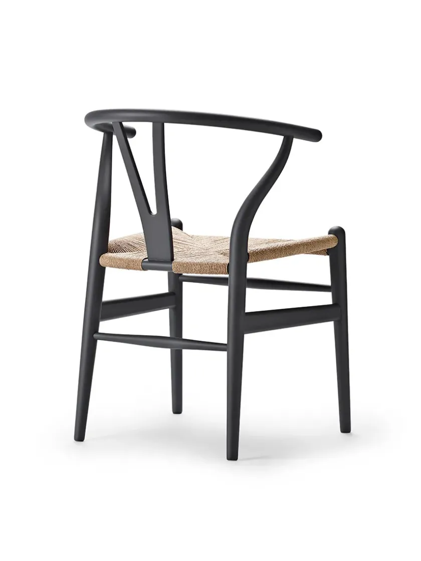 Carl Hansen & Søn Y-stol CH24 Soft Black af Hans J. Wegner> Spisebordsstole