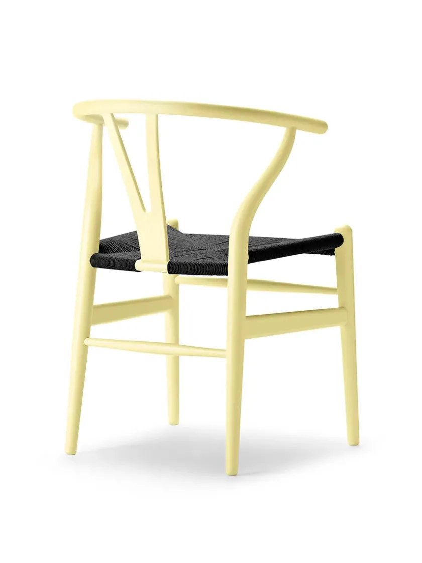 Carl Hansen & Søn Y-stol CH24 Soft Blue med sort flet af Hans J. Wegner> Spisebordsstole