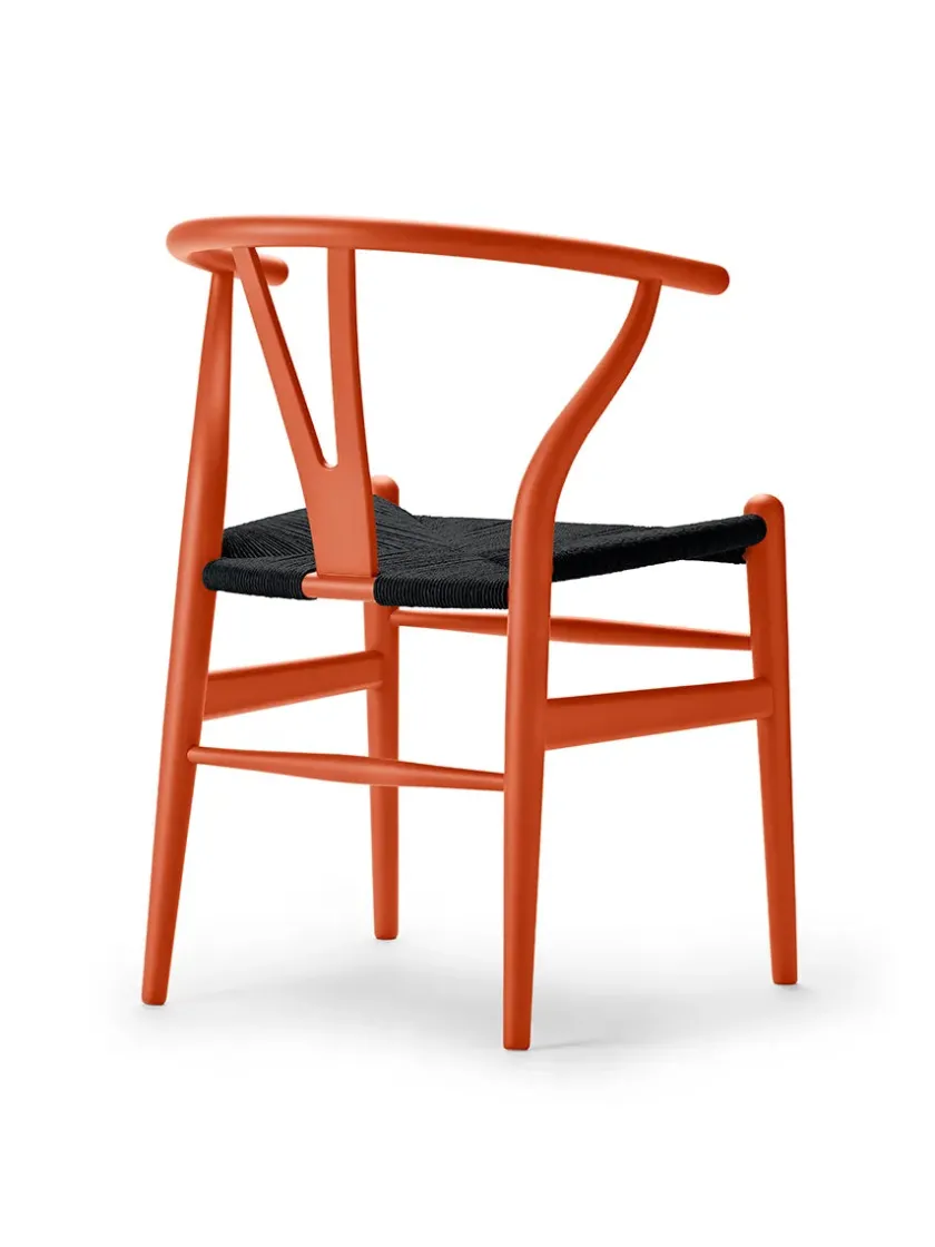 Carl Hansen & Søn Y-stol CH24 Soft Blue med sort flet af Hans J. Wegner> Spisebordsstole