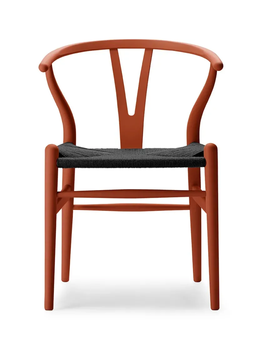 Carl Hansen & Søn Y-stol CH24 Soft Blue med sort flet af Hans J. Wegner> Spisebordsstole