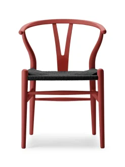 Carl Hansen & Søn Y-stol CH24 Soft Falu med sort flet af Hans J. Wegner> Spisebordsstole