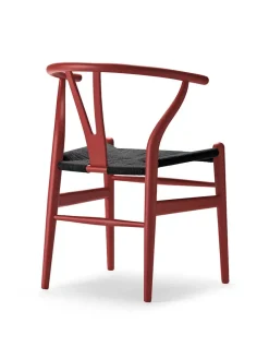 Carl Hansen & Søn Y-stol CH24 Soft Falu med sort flet af Hans J. Wegner> Spisebordsstole