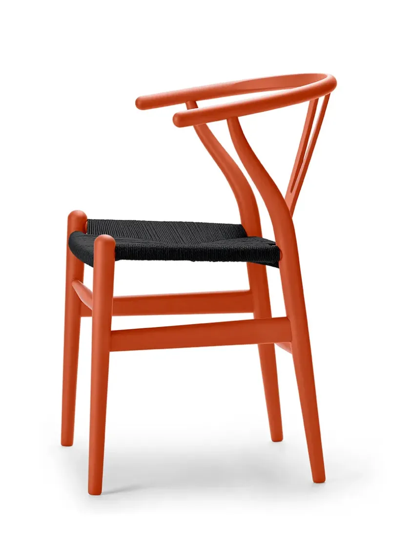Carl Hansen & Søn Y-stol CH24 Soft Green med sort flet af Hans J. Wegner> Spisebordsstole