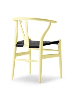 Carl Hansen & Søn Y-stol CH24 Soft Hollyhock med sort flet af Hans J. Wegner> Spisebordsstole