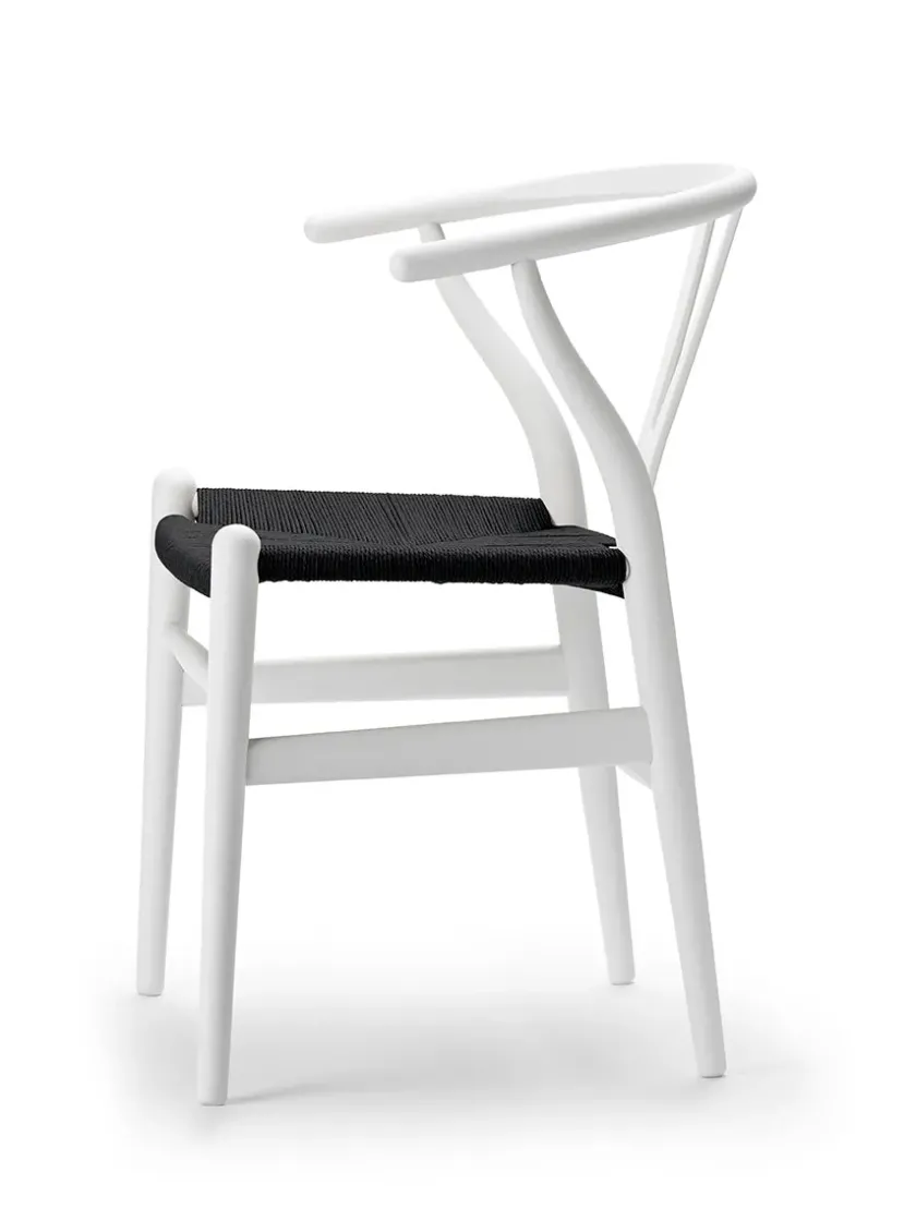 Carl Hansen & Søn Y-stol CH24 Soft Hollyhock med sort flet af Hans J. Wegner> Spisebordsstole