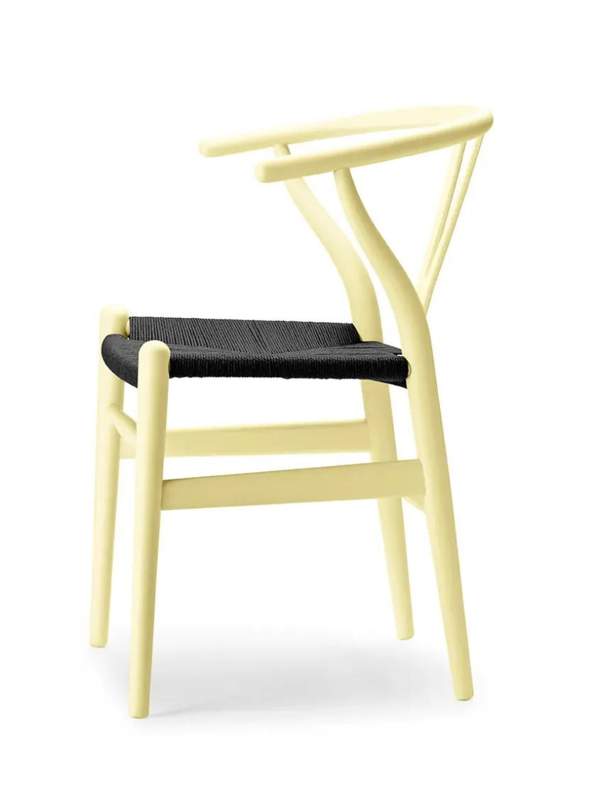 Carl Hansen & Søn Y-stol CH24 Soft Pewter med sort flet af Hans J. Wegner> Spisebordsstole