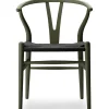 Carl Hansen & Søn Y-stol CH24 Soft Seaweed med sort flet af Hans J. Wegner> Spisebordsstole